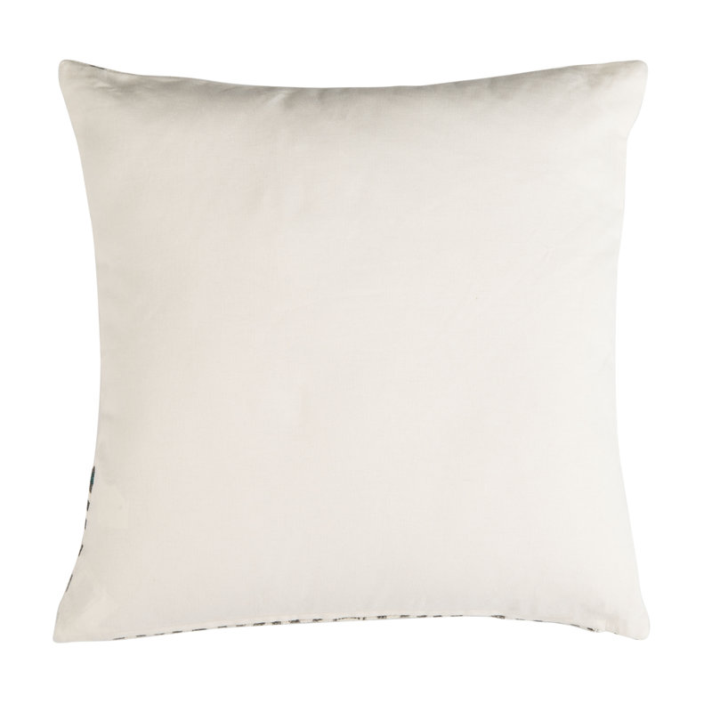 Lancia Beige and Black 20" Cotton Geometric Pillow