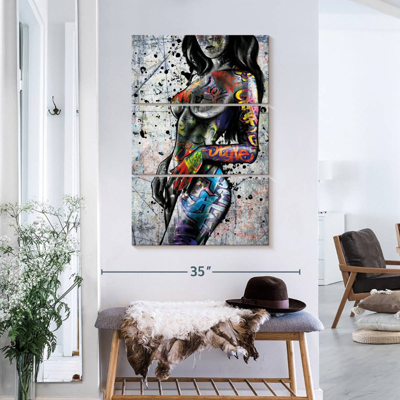 Impression sur toile Urban Body Art, H 38 po x l 24 po x P 1,25 po