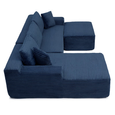 105'' Modular Sectional Sofa, Cloud Sectional Couch with Deep Seat, Modern Modular L-Shape Sofa Couch with Chaise,Upholstered Couches for Living Room