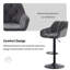 Kafka Velvet Upholstered Adjustable Swivel Bar Stools-474291681