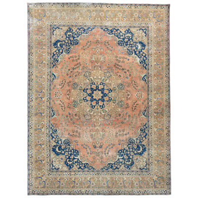 One-of-a-Kind Rectangle 9'4' x 12'4' Area Rug in Beige/Blue/Brown