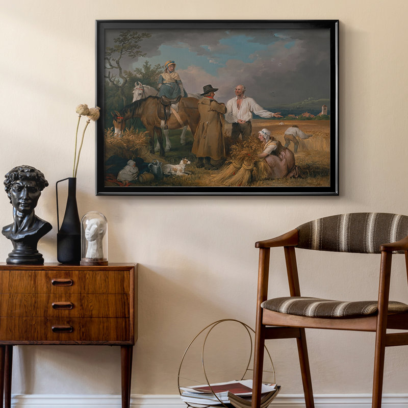 Reapers-George Stubbs-Toile tendue avec châssis, 1785, Toile avec cadre, Noir, 22,5 x 30,5