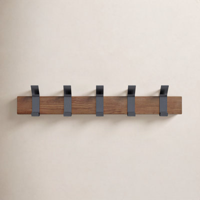 5 - Hook Solid Wood Coat Rack