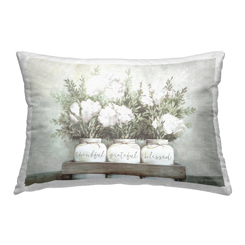 Coussin extérieur Thankful Grateful Florals