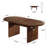62.99-Inch Oval Solid Wood Dining Table For Dining Room, Kitchen