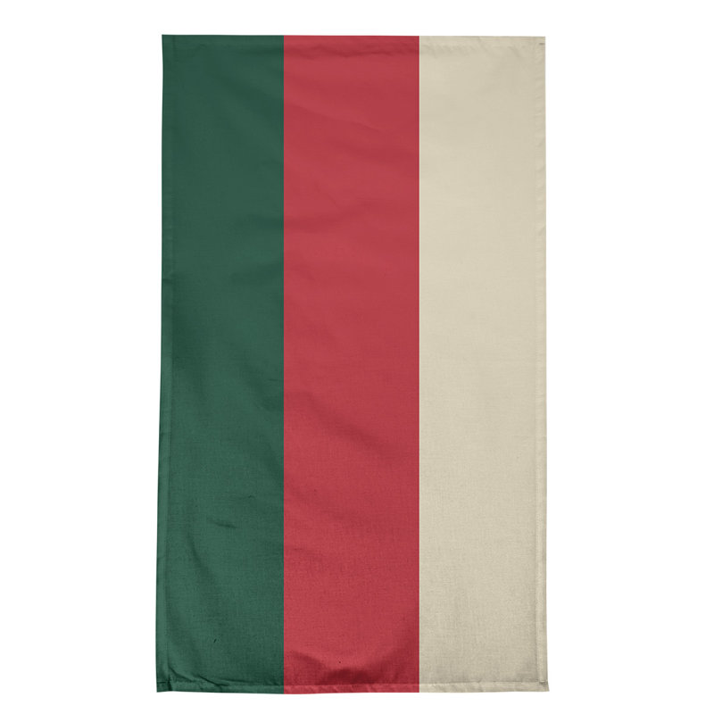 Serviette de thé hockey Anaheim, Sergé de coton, Vert forêt / rouge Iron Range / blé du Minnesota