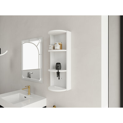 12" Bathroom Wall-Mounted Storage Rack, Float Mounting Design,(KD-Packing)