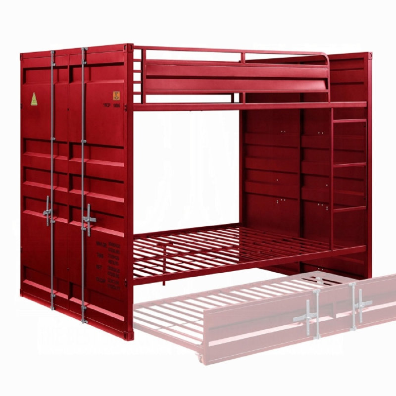 Lit superposé double Kilroot, Rouge