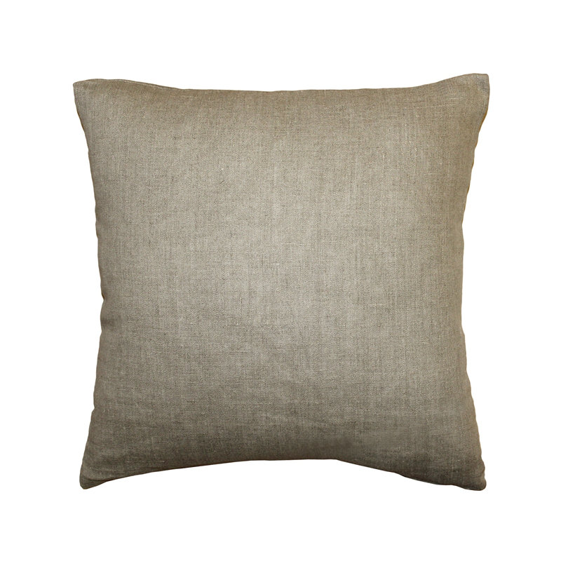 Tuscany Linen Throw Pillow, 17" H x 17" W x 5" D, Natural