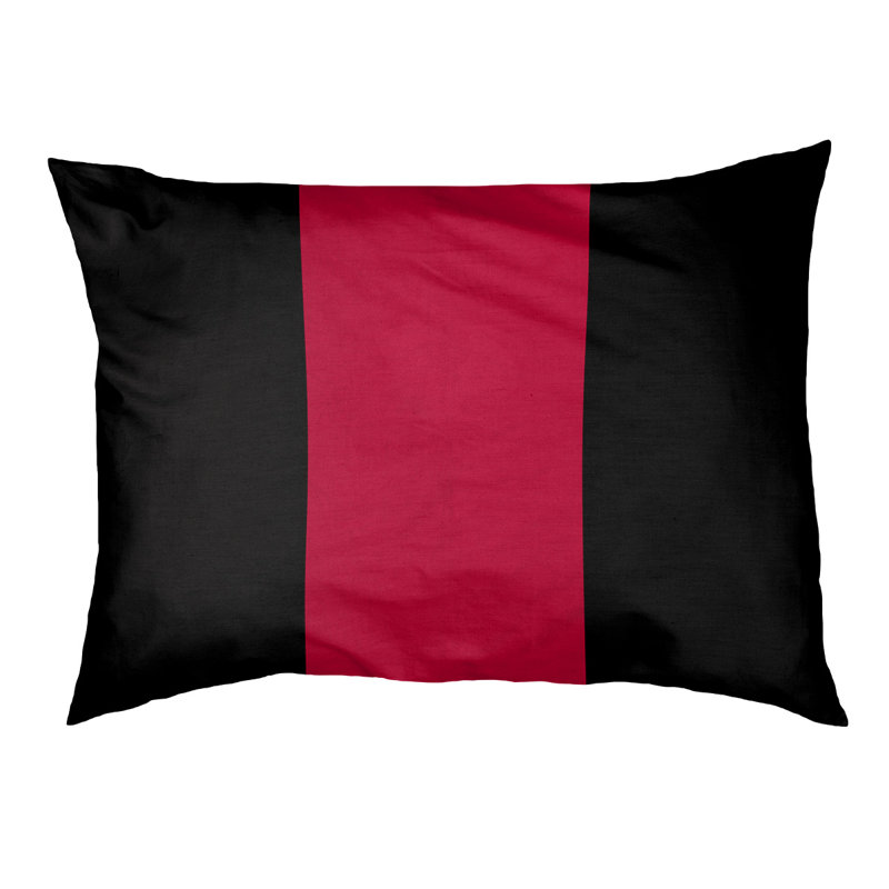 Coussin Atlanta, Noir / rouge / noir, Medium (28" W x 18" D x 6" H)
