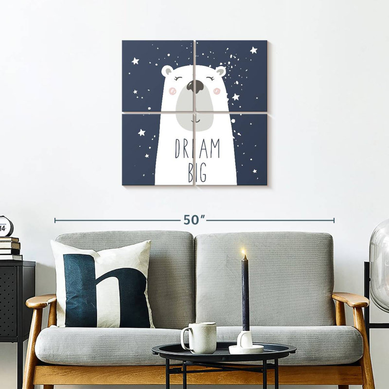 Dream Big Bear Typography, 26" H x 26" W