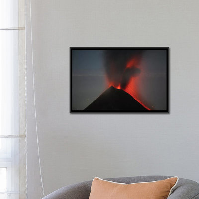 Nighttime Lava Eruption Of Fuego Volcano, Antigua, Guatemala by Richard Roscoe - Wrapped Canvas Gallery-Wrapped Canvas Giclée