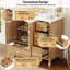 Meuble-lavabo 36 po en bois d'acacia avec portes / tiroirs à fermeture douce et tablette réglable