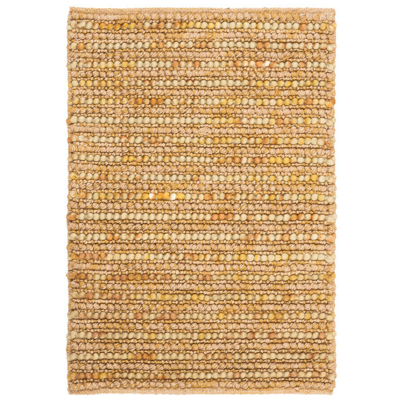 Ferrera Abstract Handmade Flatweave Gold Area Rug, Rectangle 4' x 6'