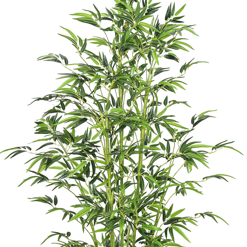 6ft Real Touch Artificial Bamboo Tree Plant in Black Pot