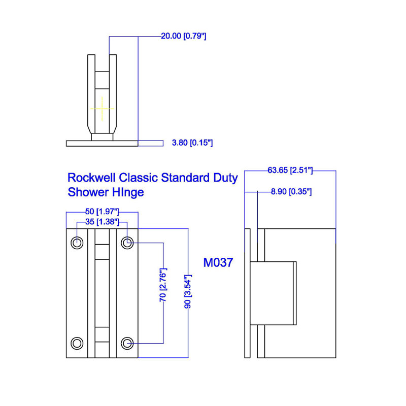 3.54" H x 1.97" W Spring Single Door Hinge, Antique Black