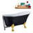 55" Streamline Clawfoot Soaking Acrylic Bathtub With Drain, Clawfeet, and Bamboo Tray-66366761-76109915