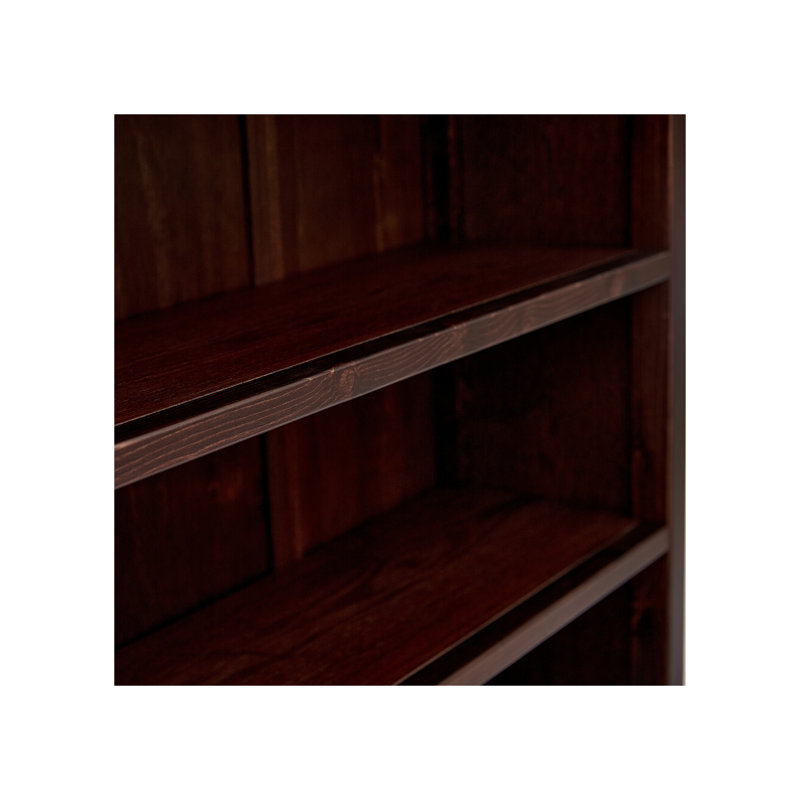 Bookcase, (3 Shelves) 38" H x 35" W x 12" D, Brown
