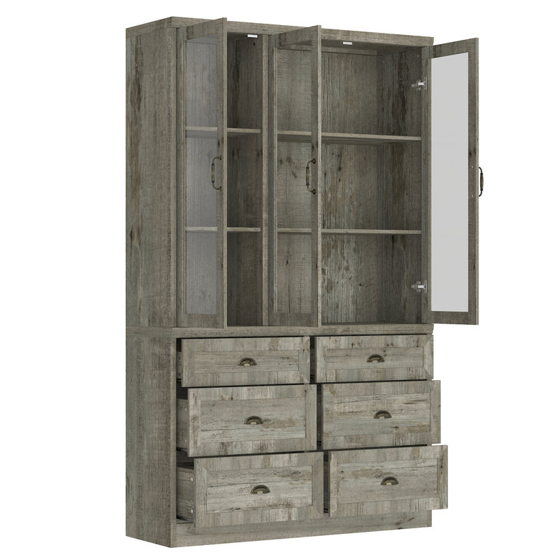 Home & Office Display Cabinet With Tempered Glass Door