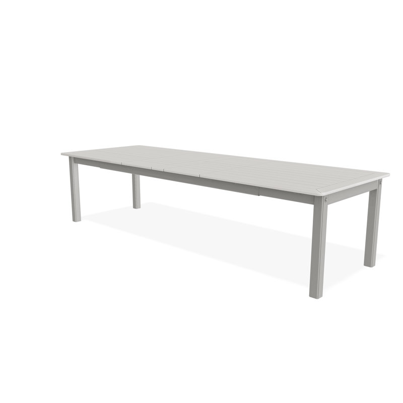Outdoor Rectangular Dining Table, Brown/Snow