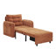 Canapé-lit 3 en 1, méridienne escamotable extra longue de 80 po avec charge USB, poches et boîte de rangement, conception capitonnée, canapé-lit simple en chenille multifonctionnel pour le salon et l’appartement-295936068