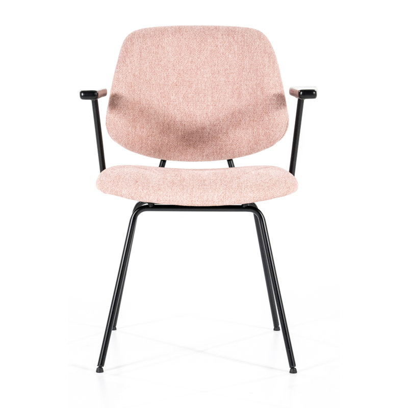 Lynn Upholstered Arm Chair, Pink