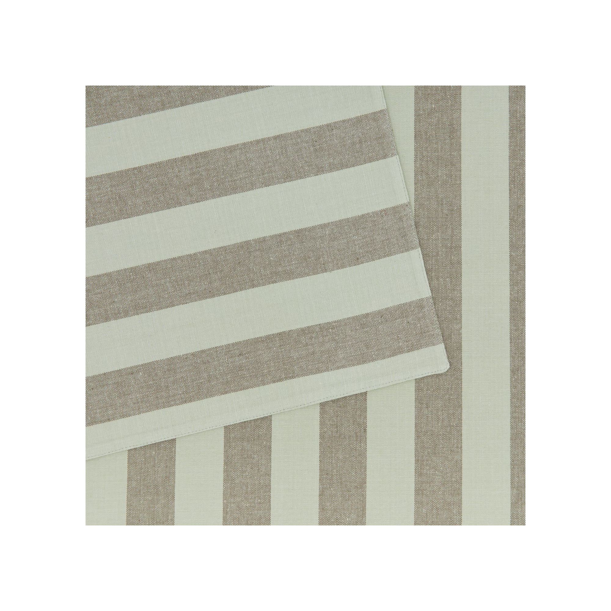 Essential Striped Placemat - Set Of 4, Sage/Olive
