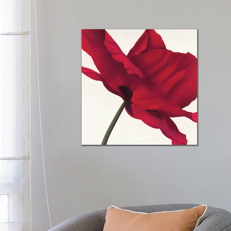 Papaver I by Yvonne Poelstra-Holzhaus - Wrapped Canvas Panoramic Painting, 66.04 cm H x 66.04 cm W x 1.91 cm D