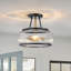 Glass Drum Semi Flush Mount Light-878778755-878778758