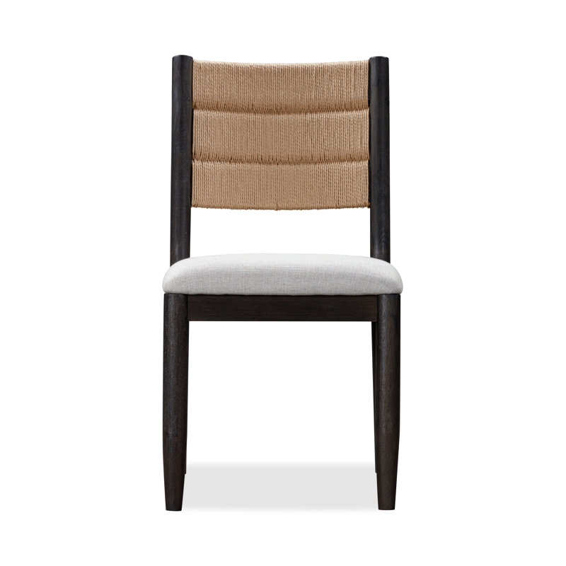 Chaise d'appoint tissée Shay, Noir, noir, noir, noir