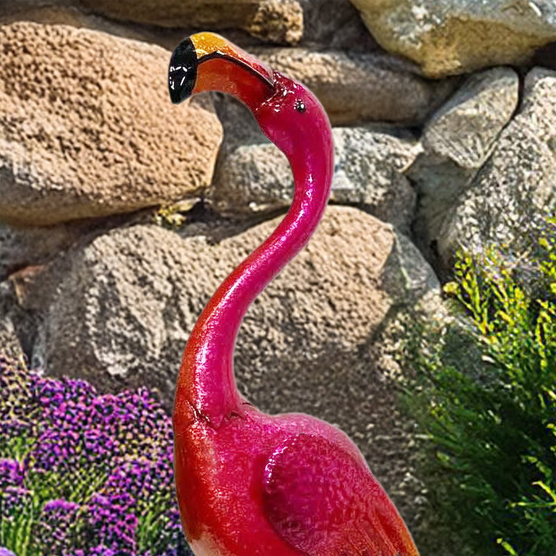 23" Iron Dark Pink Flamingo