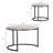 Round Nesting Tables Set Of 2, Stacking Coffee Table Set With Metal Frame For Living Room, Grey