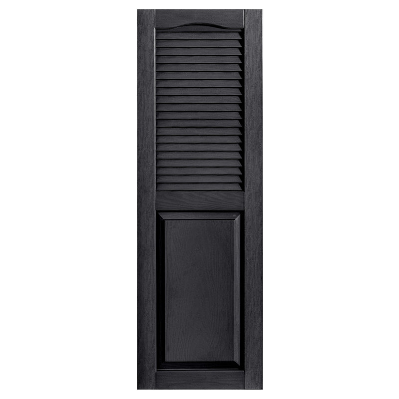 Combinaison droite à persiennes combinées, Noir, 12 po, 55 po