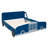 Vionnet House Platform Bed With Headboard And Footboard, Roof Design, Pine Wood And MDF-352675075-356345935