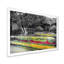 Jardin vert en noir et blanc - reproduction sur toile-2113966186-2113966196