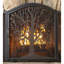 Grand pare-feu avec porte Kittleson - noir-37013982