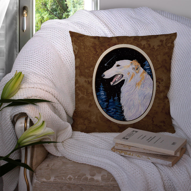 Coussin décoratif intérieur/extérieur barzoï head