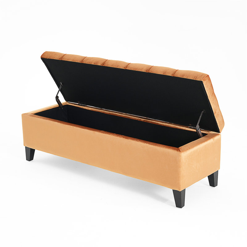 Repose-pieds avec rangement Glouster, Orange