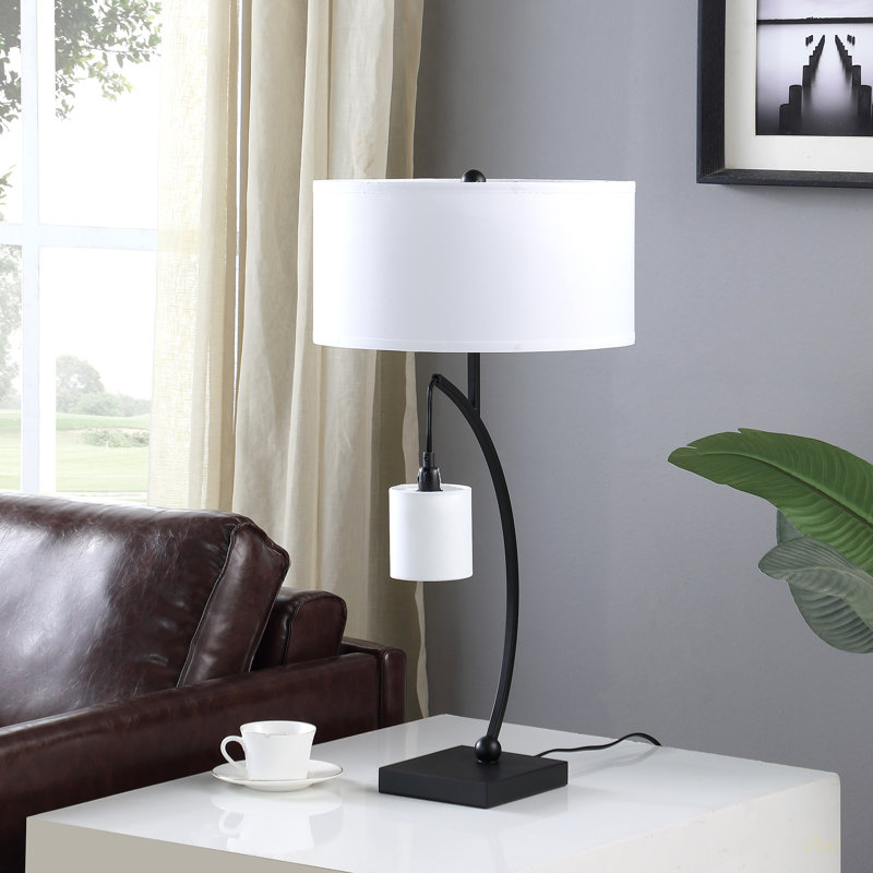 Lampe de table 28 po, Noir mat