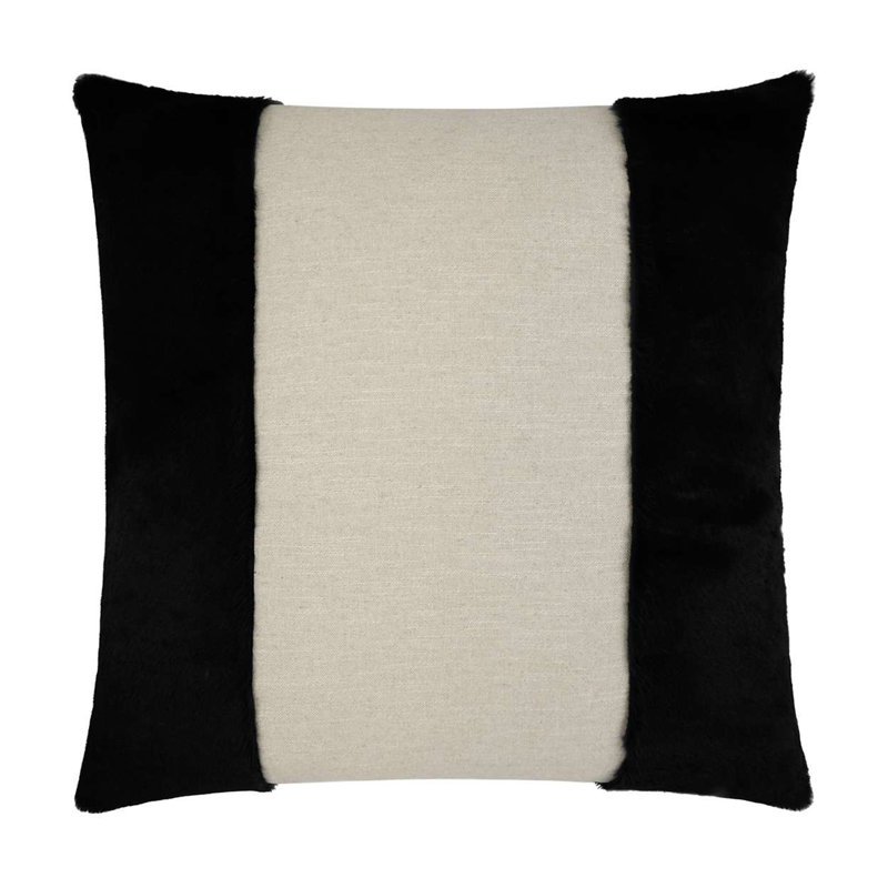 Coussin Courchevel, Noir, noir, noir, noir, Carré 22 po