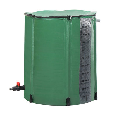 50 Gal Rain Barrel with Scale