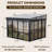 10' X 12' Sunroom Gazebo, Polycarbonate Roof Outdoor Solarium With Sliding Door & Adjustable Window Panels, Enclosed Patio Sunroom With Mesh Screens-126044715-125533926