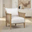 Chaise d'appoint rembourrée en mélange de polyester Miera
