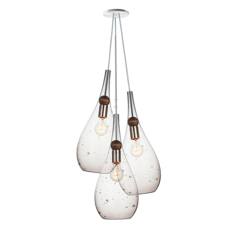 Earth 3 - Light Chandelier, 108" H x 18" W x 18" D, Brushed Nickel