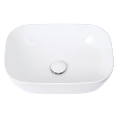 Belfry Bathroom 460 mm L x 320 mm W Chrome Ceramic Oval Sink