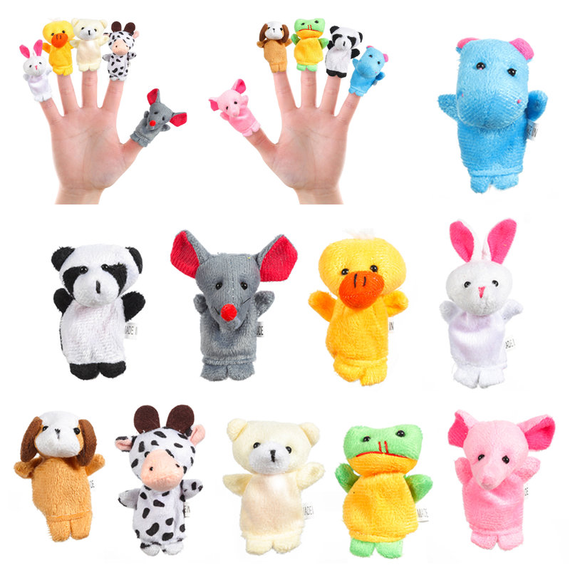 10-Piece Plush Animal Finger Puppet Set, Soft Educational Toys for Toddlers and Preschool Story Time