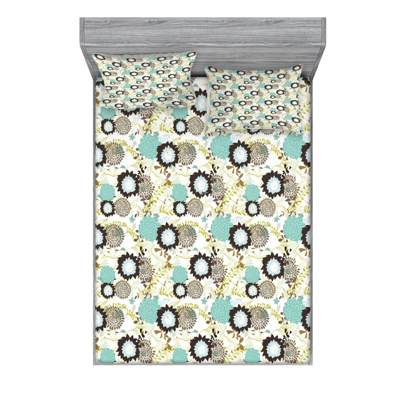 Ensemble de draps Dandelions, Ensemble de draps pour lit double avec un drap-hou