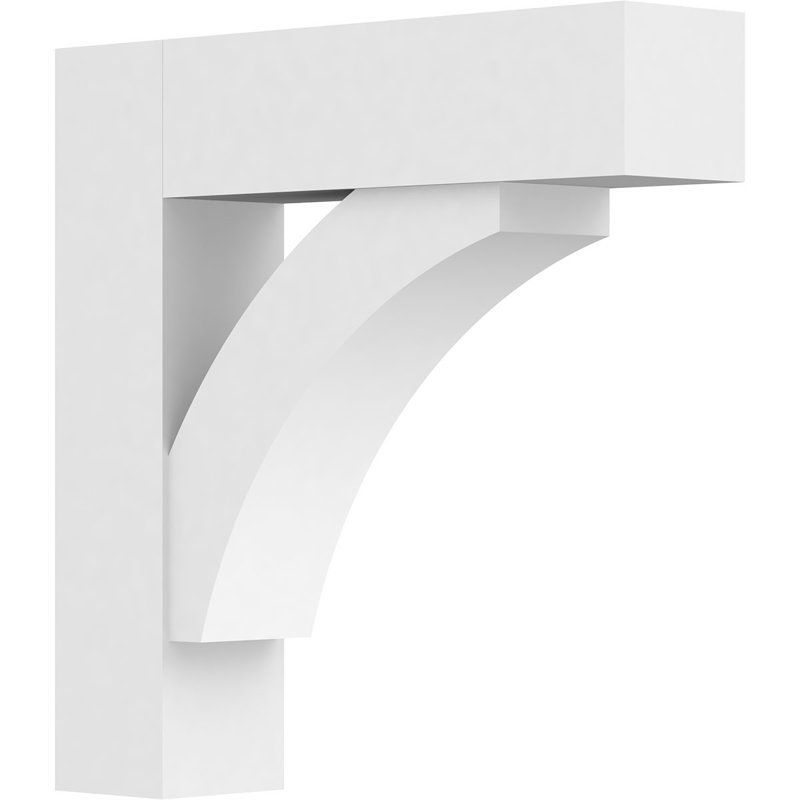 Support standard en PVC de qualité architecturale avec extrémités en bloc Thorton, H 24 po x l 5 po x P 24 po