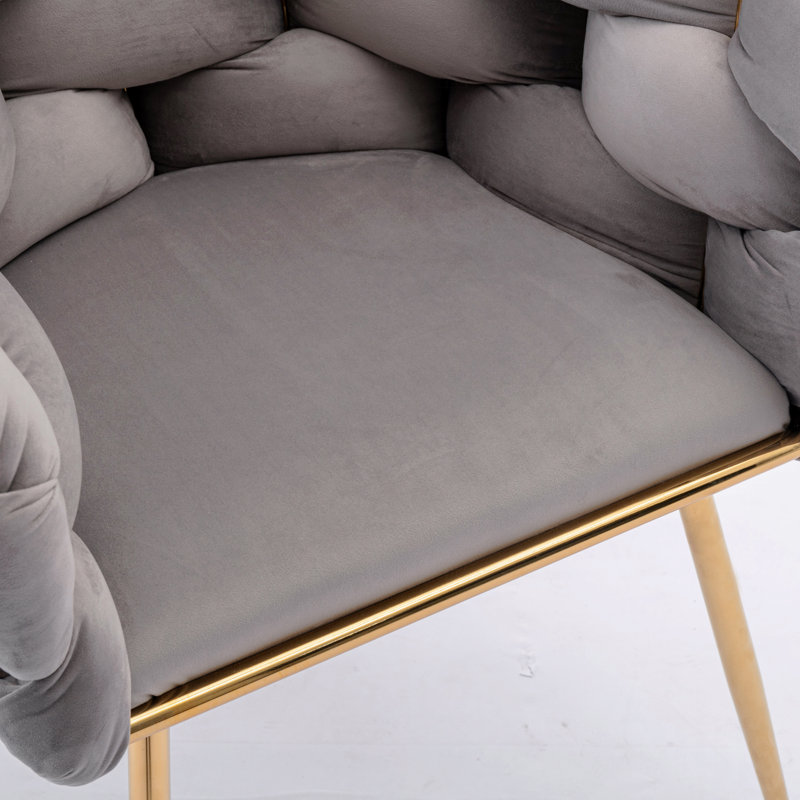 Luxueux canapé-lit simple et moderne en velours de loisir pour la chambre à coucher, Grey Velvet Duplicate, 1