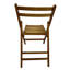 Chaise pliante en bois massif de couleur miel avec base stable